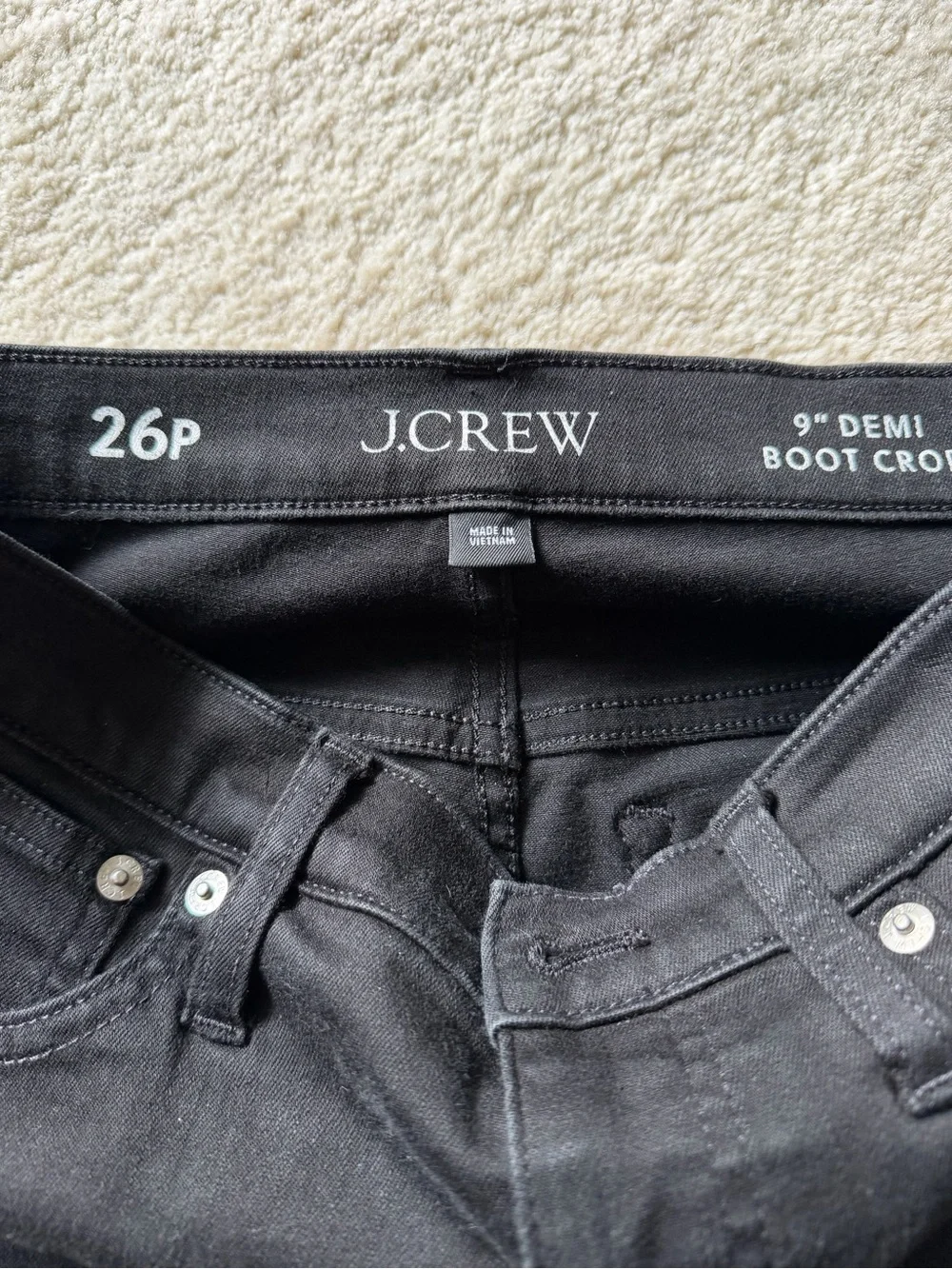 J Crew Mid-Rise Boot Crop Jeans Size 26P